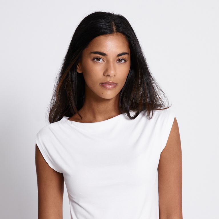 Soft feel top "Livia" White